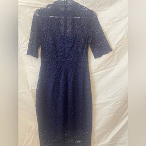 Blue lace cocktail dress